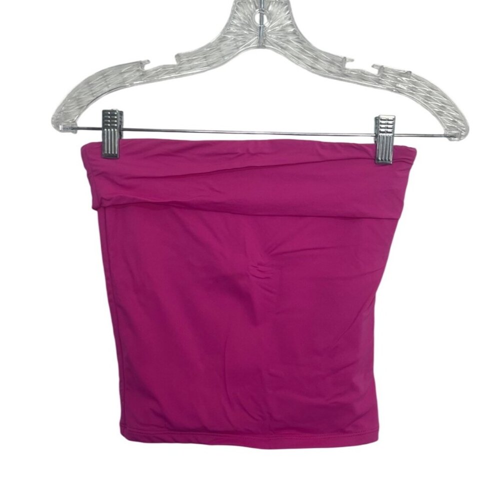 Qinsen Strapless Tube Top Small Pink New Bandeau Elastic Stretch